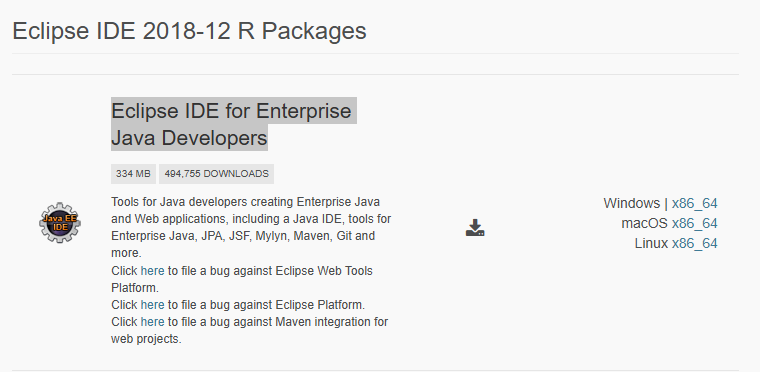 Eclipse IDE for Enterprise Java Developers
